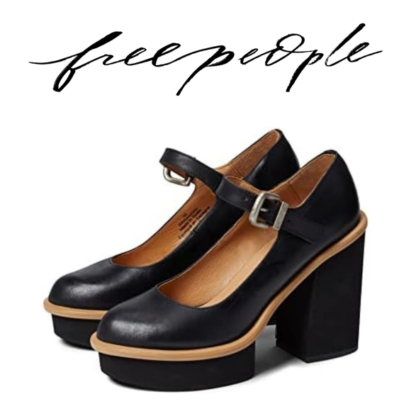 Free People Shoes - Free People Maggie Mary Jane Platform Black EU 38.5 (US Women's 8.5) M
